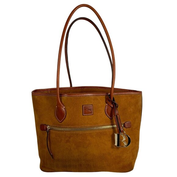 DOONEY BOURKE Burnt Orange Suede Tote w/ Charms/Fobs Style #: BSUED1521 - Picture 2 of 15